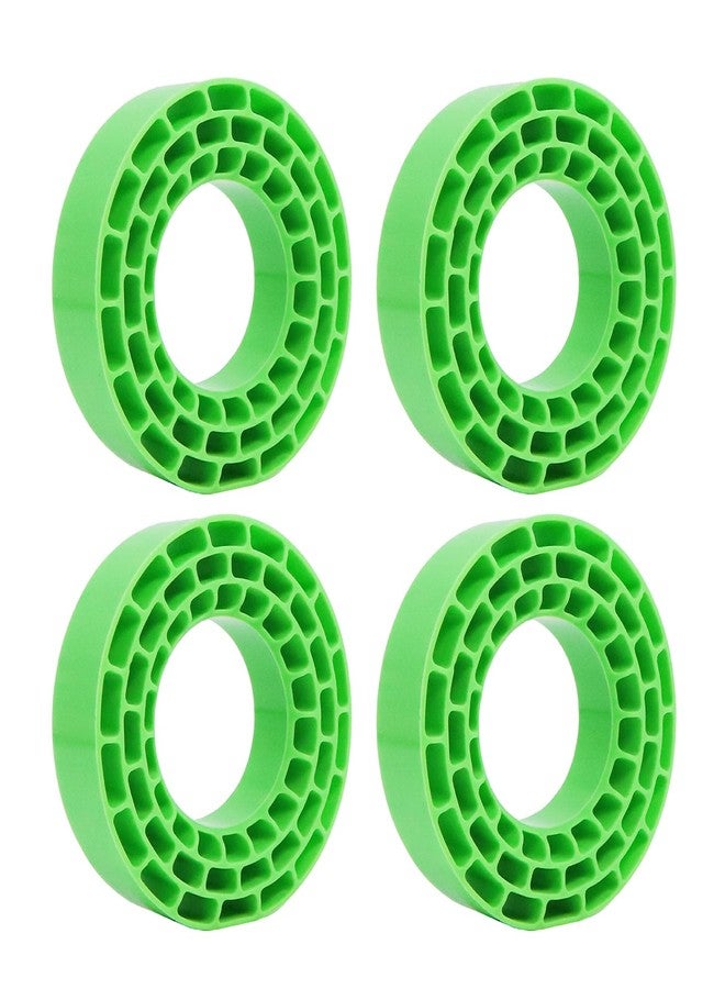 RCJUMPANT RC Tire Inserts,4PCS 1.55" Silicone Rubber Insert Foam, 30°/40° Dual Hardness, Waterproof for 95-97mm Tires (Green-30° Soft) - Image 1